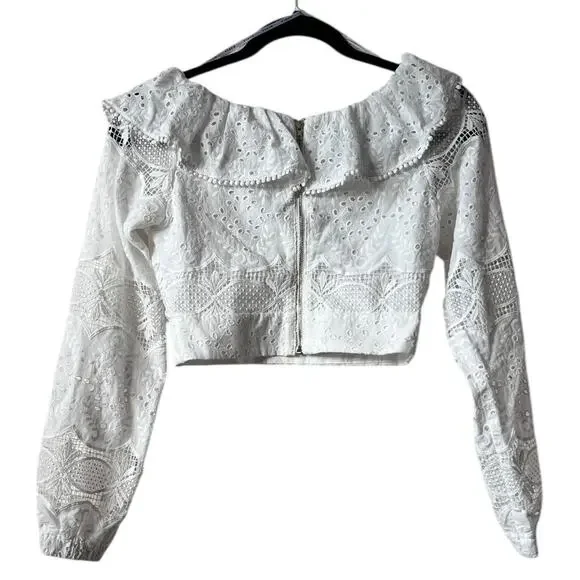 Sofia The Label Amore Lace Crop Top Size 6 - Picture 3 of 10